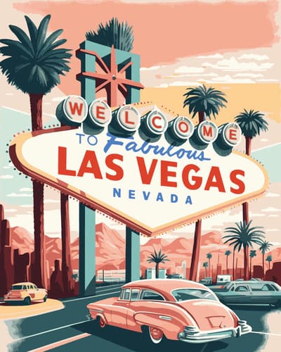 Colorear Por Números - Las fabulosas vegas