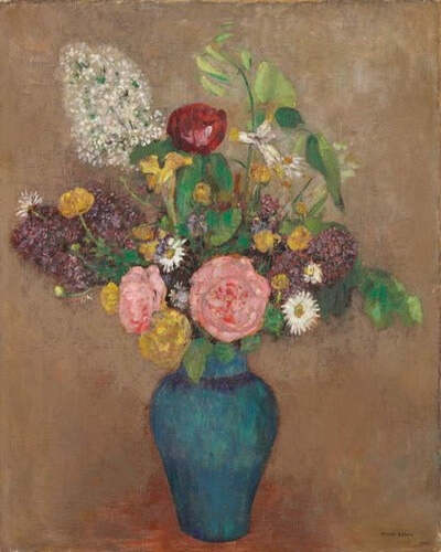 Colorear Por Números - Jarrón con flores de-Odilon Rendon