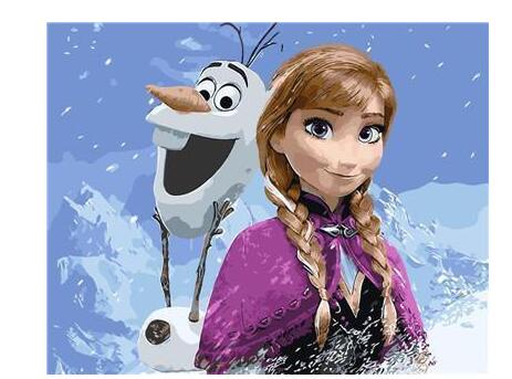 frozen Anna Olaf cuadro