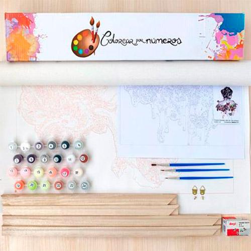 Colorear Por Números - Rosas y Mariposas