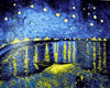 pintar numeros noche estrellada rodano van gogh