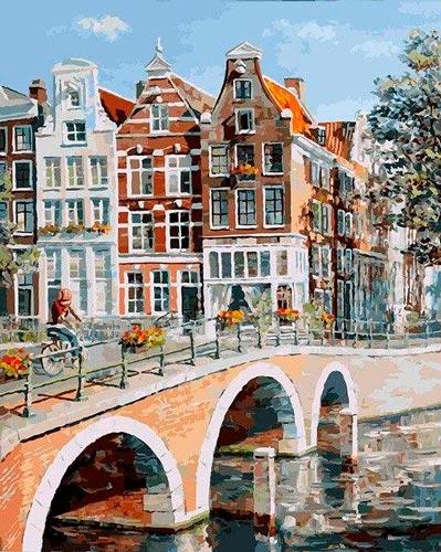 pintar por numeros edificios amsterdam