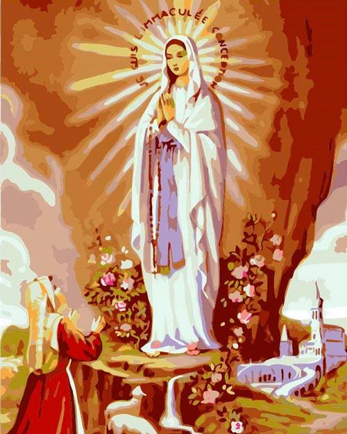 Colorear Por Números - Virgen de la Inmaculada Concepción